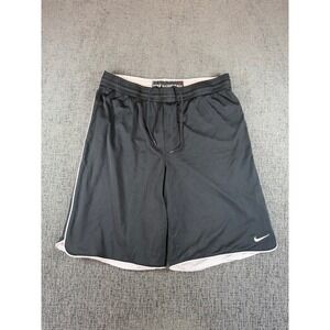 Nike Basketball Mesh Shorts Black‎ White Athletic Gym Training Mens Vintage